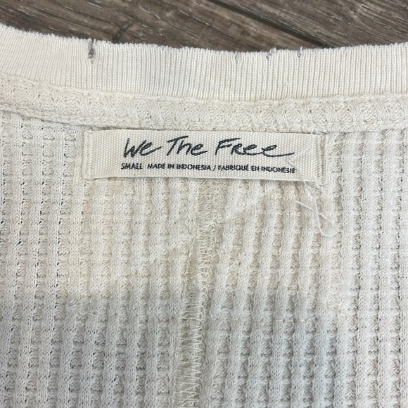 We The Free Buttercup Cream Oversized Long Sleeve Thermal Top size small - Picture 7 of 10